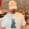 Statue of Liberty geometric stained glass style graphic shirt