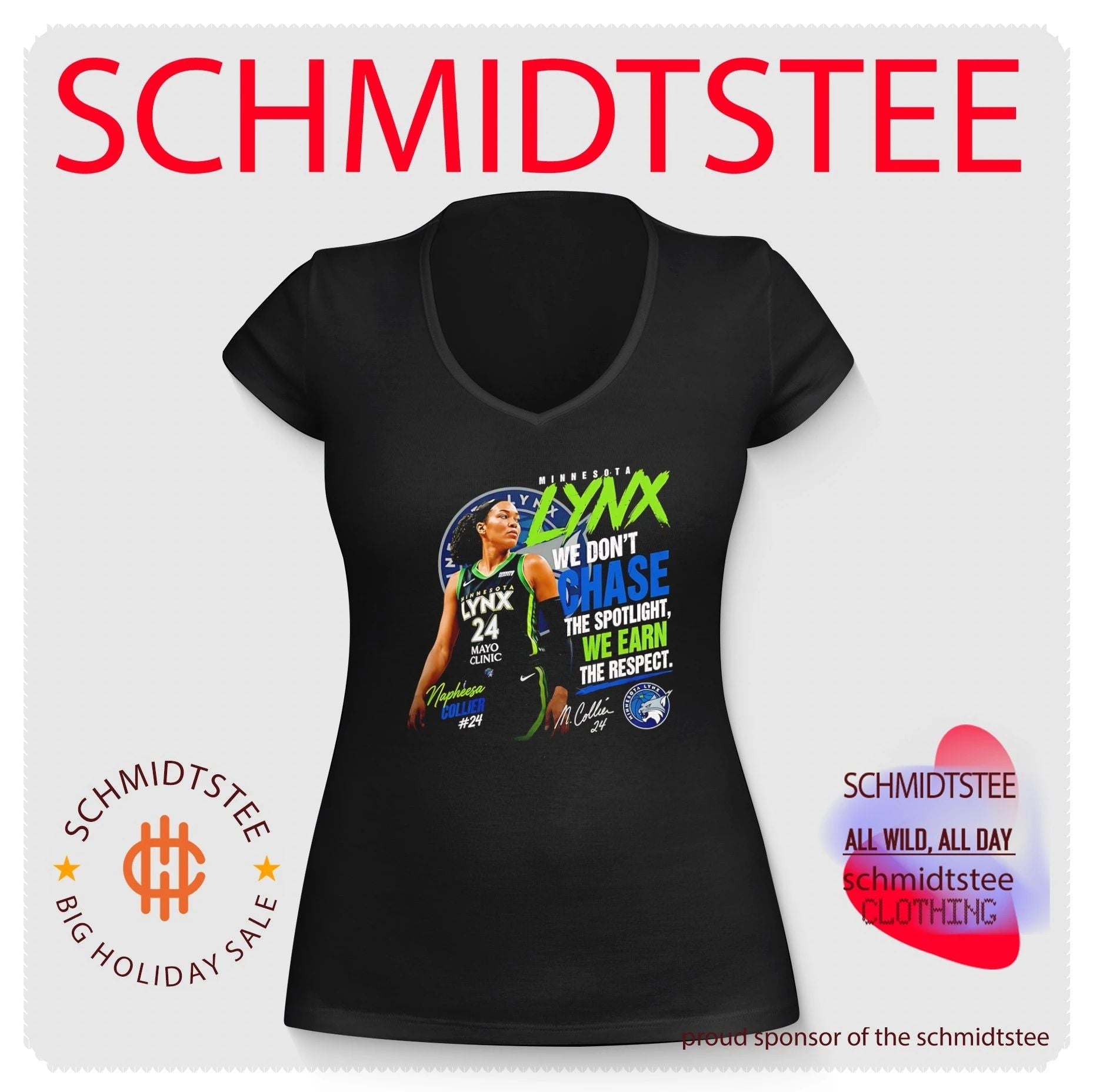 Minnesota Lynx Napheesa Collier we don’t chase the spotlight we earn the respect shirt