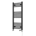 Zennor – Black Dual Fuel Towel Rail H1000mm x W400mm Standard – Straight