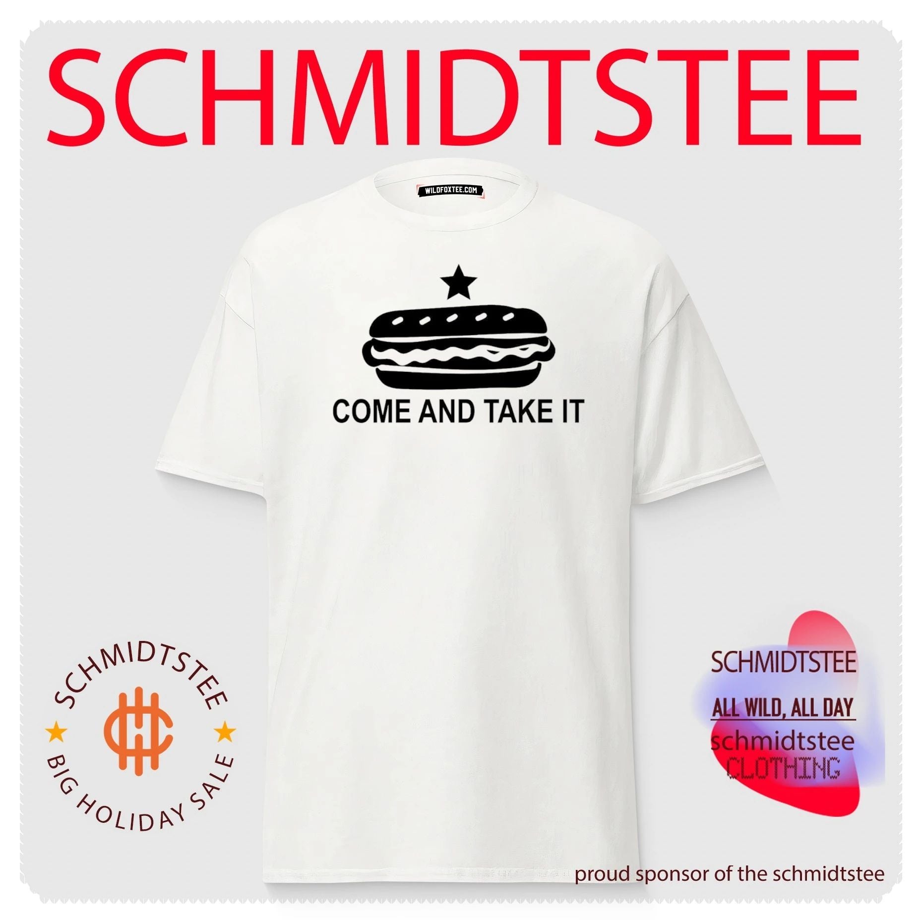 Come and Take It Sandwich Star sub food shirt