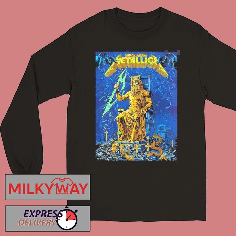 Metallica M72 Athens Greece 2026 Limited Edition Show Poster At Olympic Stadium On 9 May 2026 Zeus The King Of Gods T-Shirt