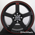 Motegi Racing MR116 Matte Black w/ Red Ring 16×7 | 5×108/5×114.3 (MR11667001740)