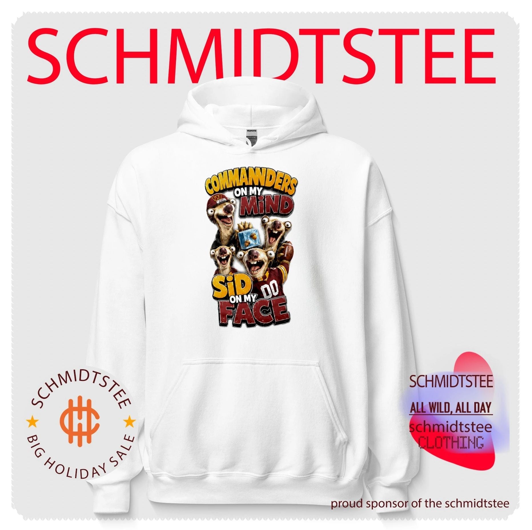 Washington Commanders on my Mind Sid On My Face shirt