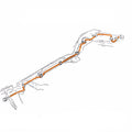 1994-96 Chevrolet/GMC S10/Sonoma 2WD 4.3L 6CYL FI Std. Cab Longbed 3/8″ Main Fuel Lines 2pc, Stainless