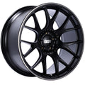 BBS CH-R 20×10.5 5×120 ET35 Satin Black Polished Rim Protector Wheel -82mm PFS/Clip Required