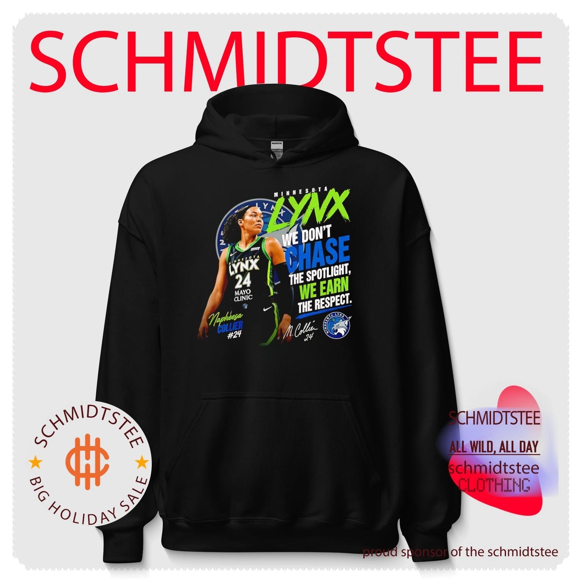 Minnesota Lynx Napheesa Collier we don’t chase the spotlight we earn the respect shirt
