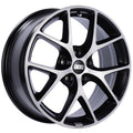 BBS SR 19×8.5 5×112 ET46 Satin Black Diamond Cut Face Wheel -82mm PFS/Clip Required