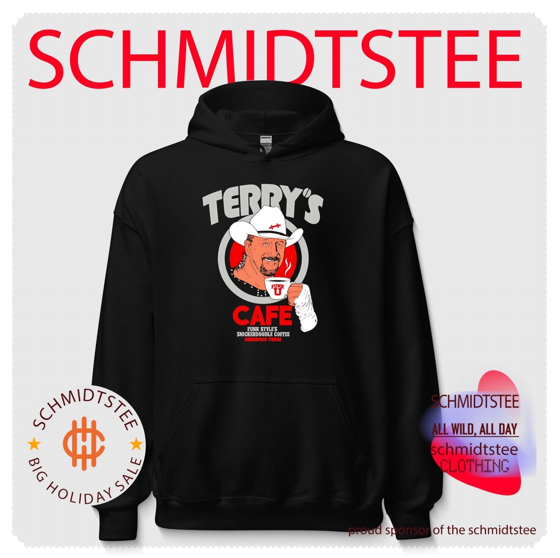 Terry Funk cafe Funk’s style’s Snickerdoodle Coffee Amarillo Texas graphic shirt