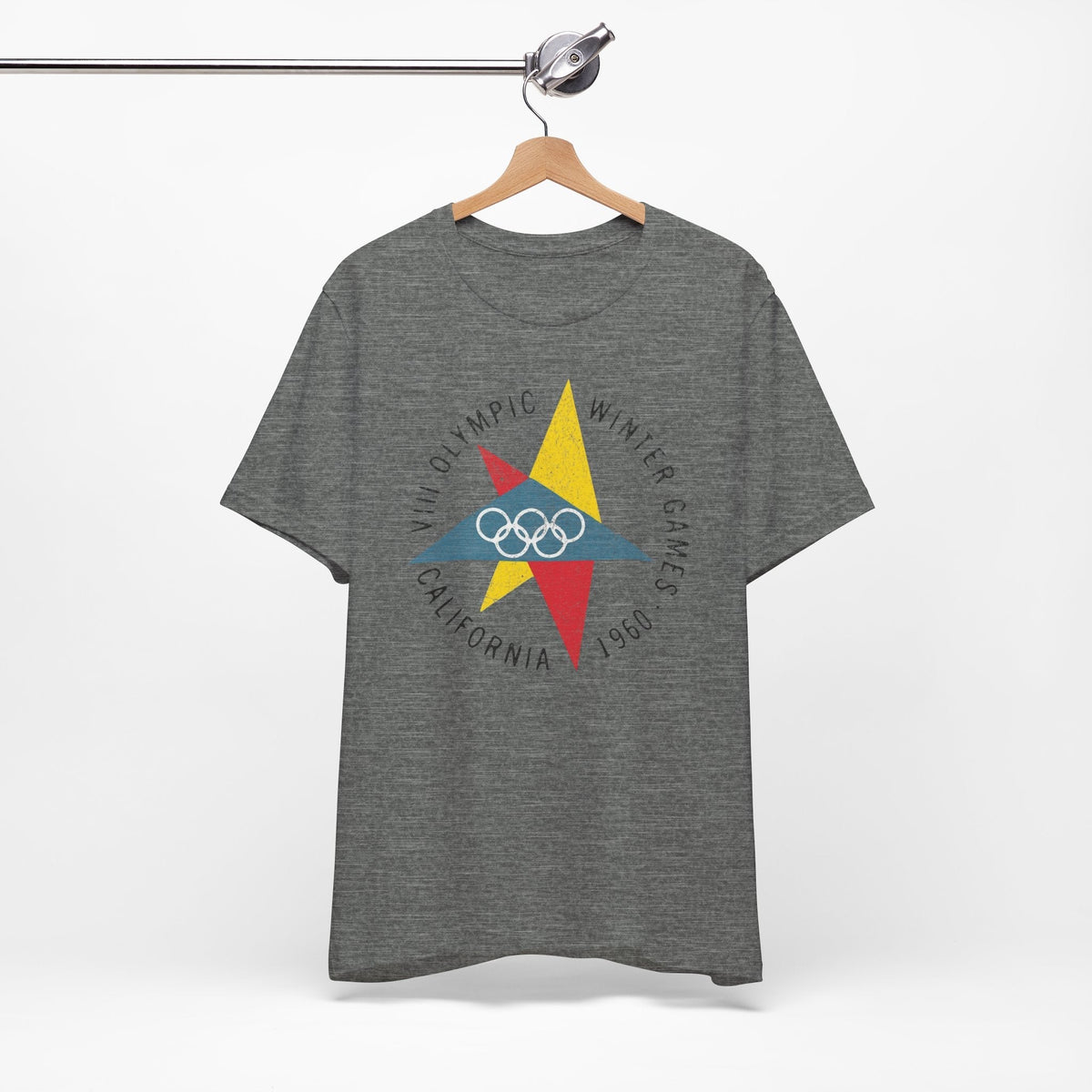 Vintage 1960 California Winter Games Retro Graphic .