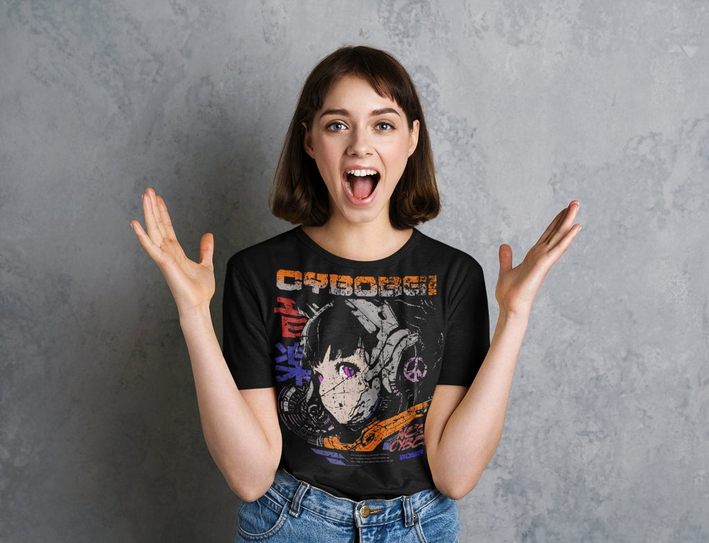 Vintage CYBORG . Retro Graphic Tee. Manga Anime Lovers Tee.