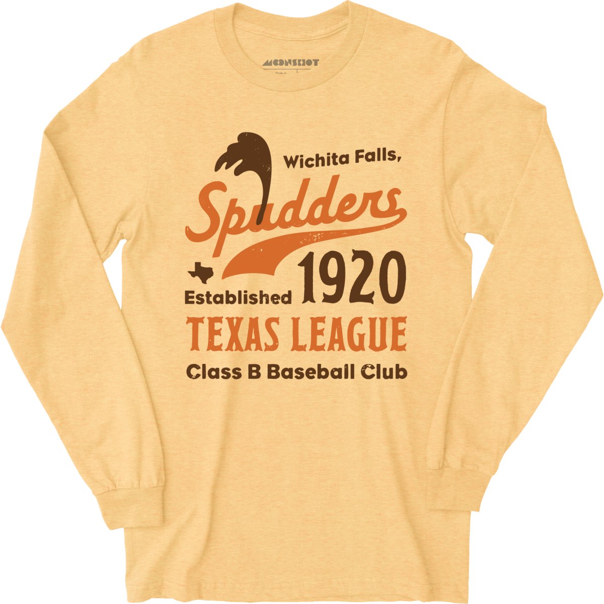 Wichita Falls Spudders - Texas - Vintage Defunct Baseball Teams - Long Sleeve