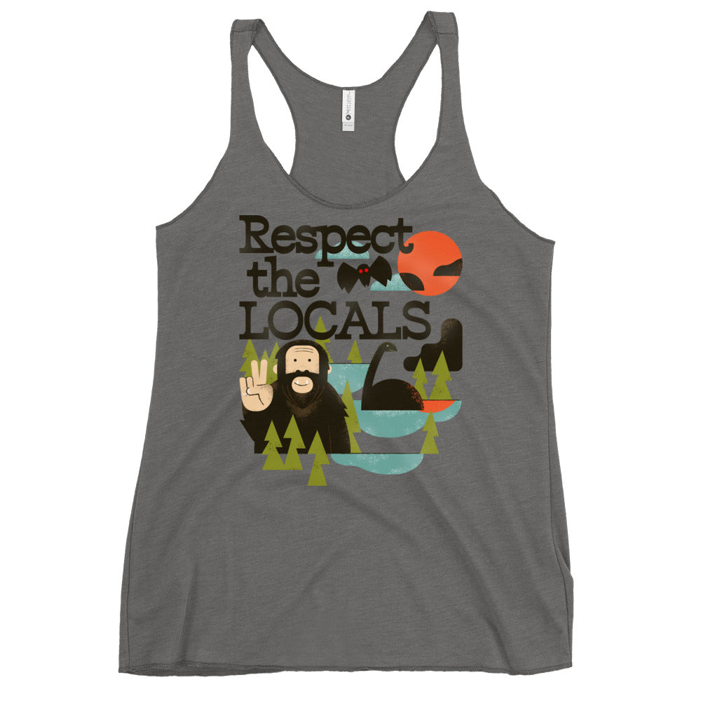 Respect The Locals Women's Racerback Tank