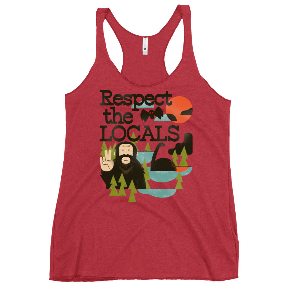 Respect The Locals Women's Racerback Tank