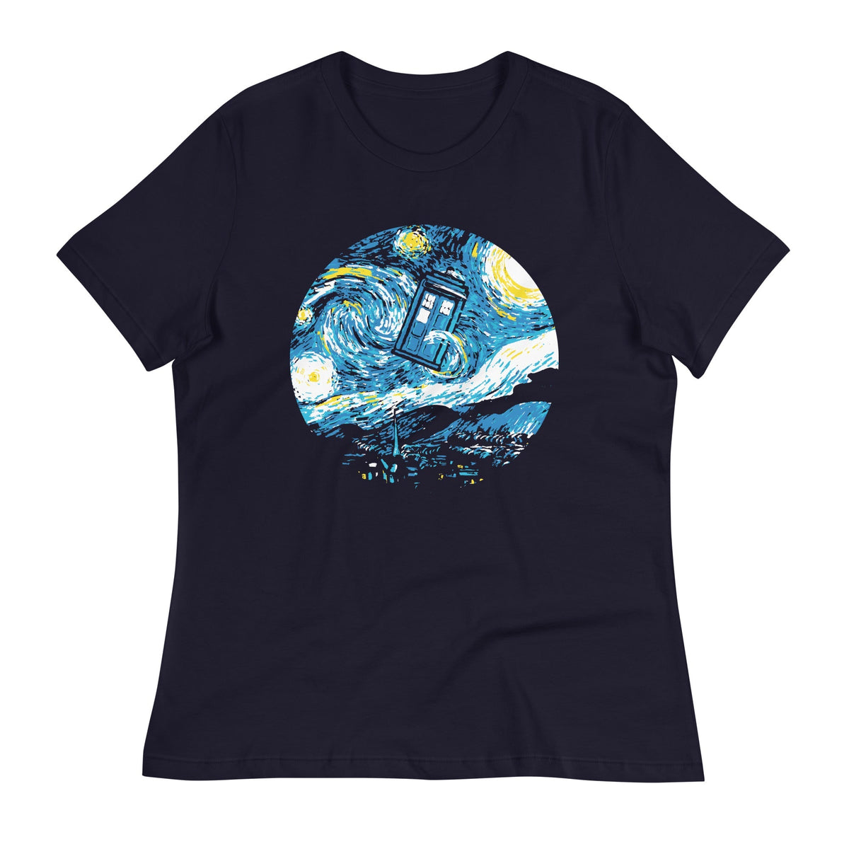 Starry Night Police Box Women's Signature Tee