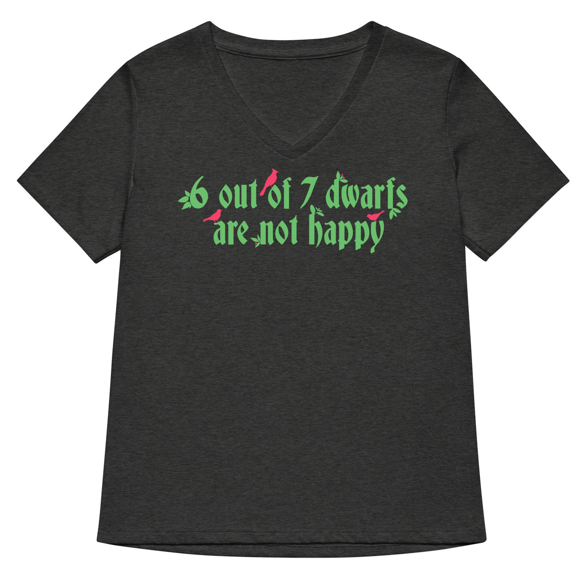 6 Out Of 7 Dwarfs Women's V-Neck Tee