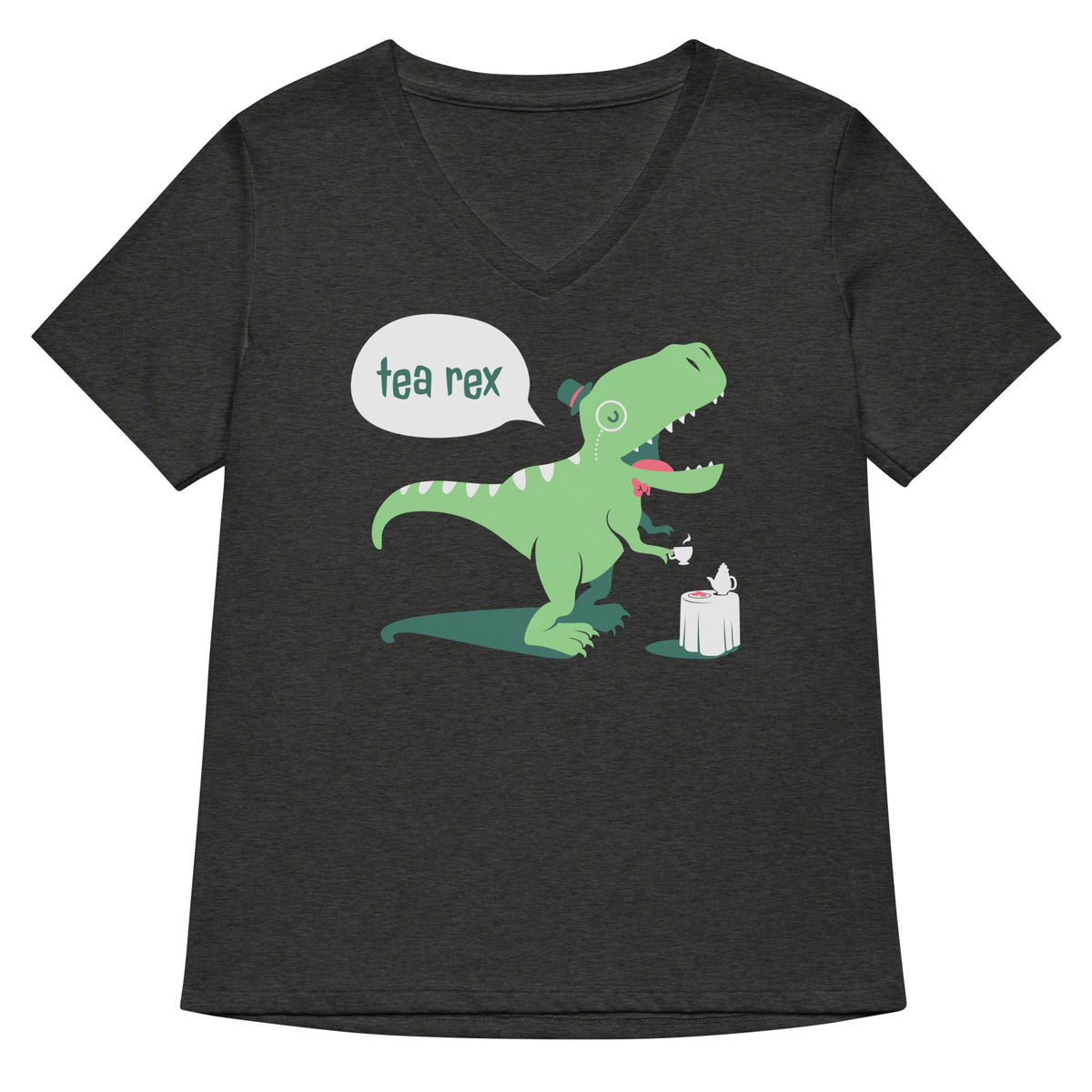 Tea Rex Women's V-Neck Tee