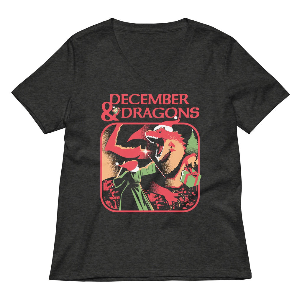 December & Dragons Women's V-Neck Tee