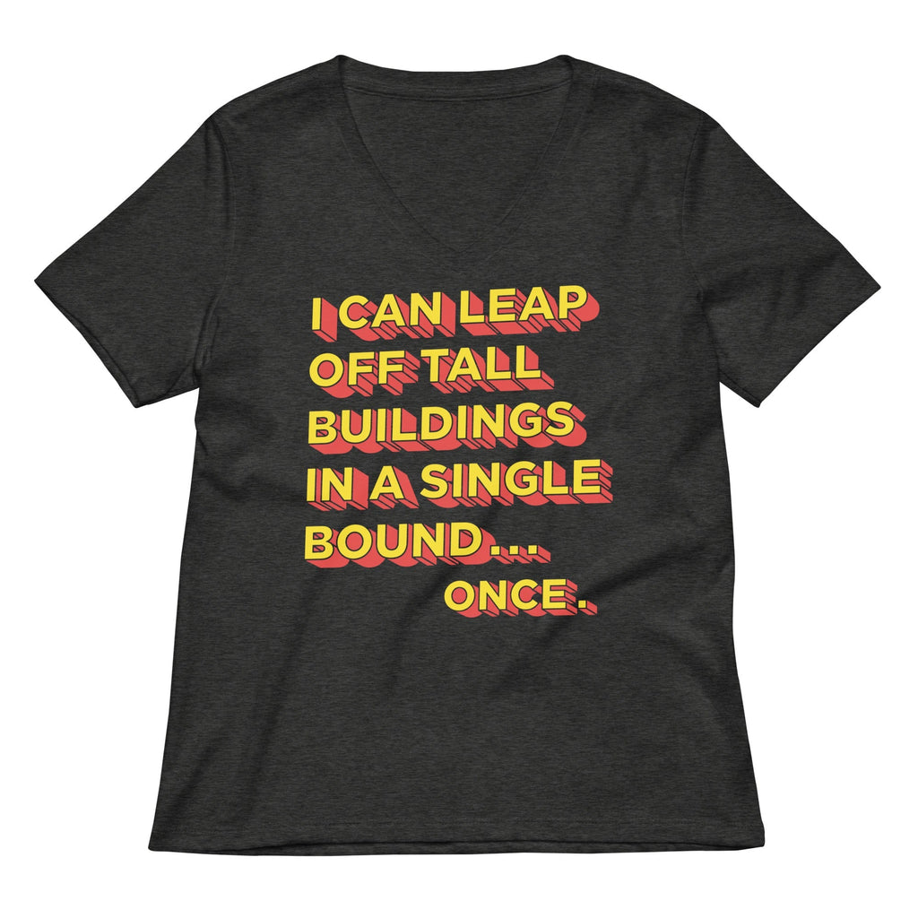 Tall Buildings In A Single Bound Women's V-Neck Tee
