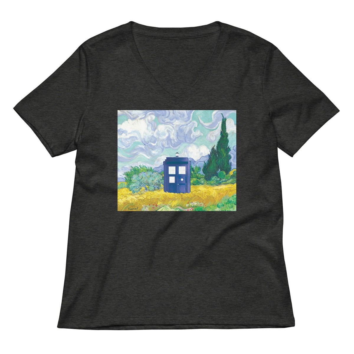 Visiting Van Gogh Women's V-Neck Tee