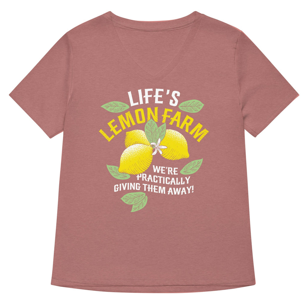 Life's Lemon Farm Women's V-Neck Tee