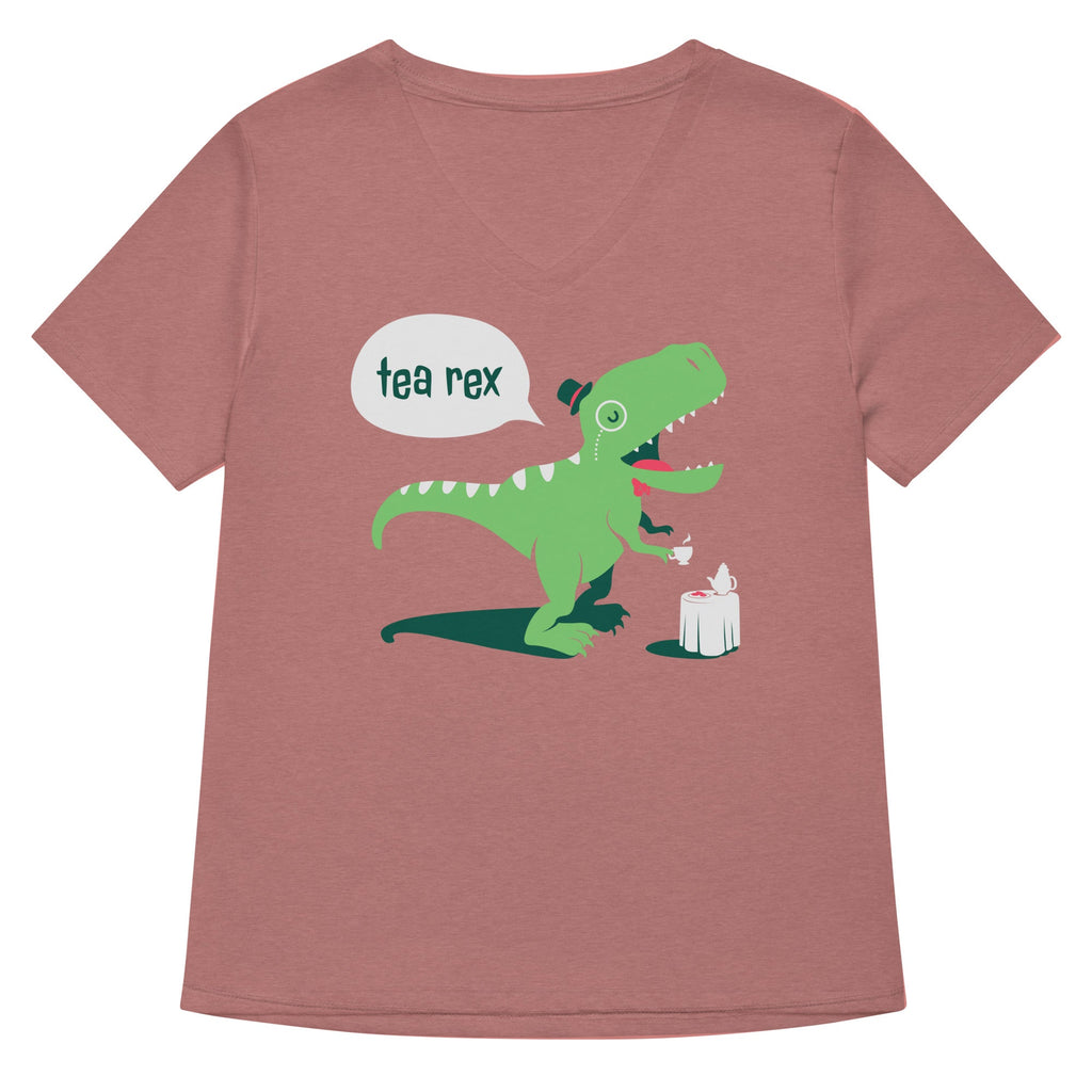 Tea Rex Women's V-Neck Tee