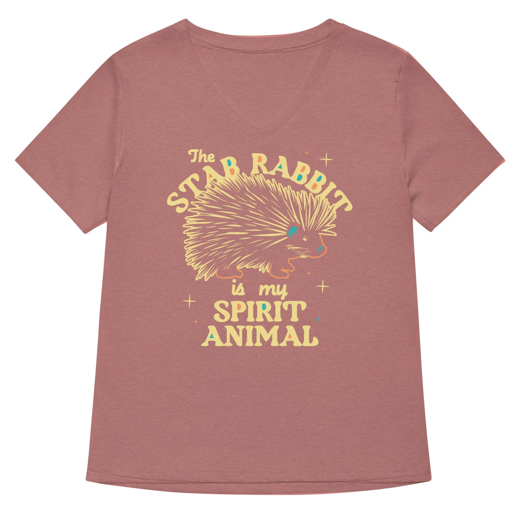 The Stab Rabbit Is My Spirit Animal Women's V-Neck Tee