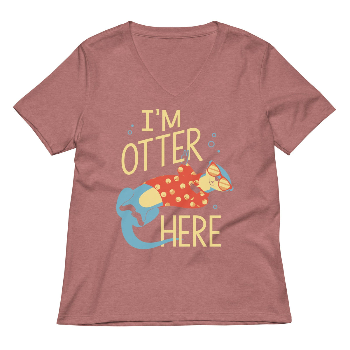 I'm Otter Here Women's V-Neck Tee
