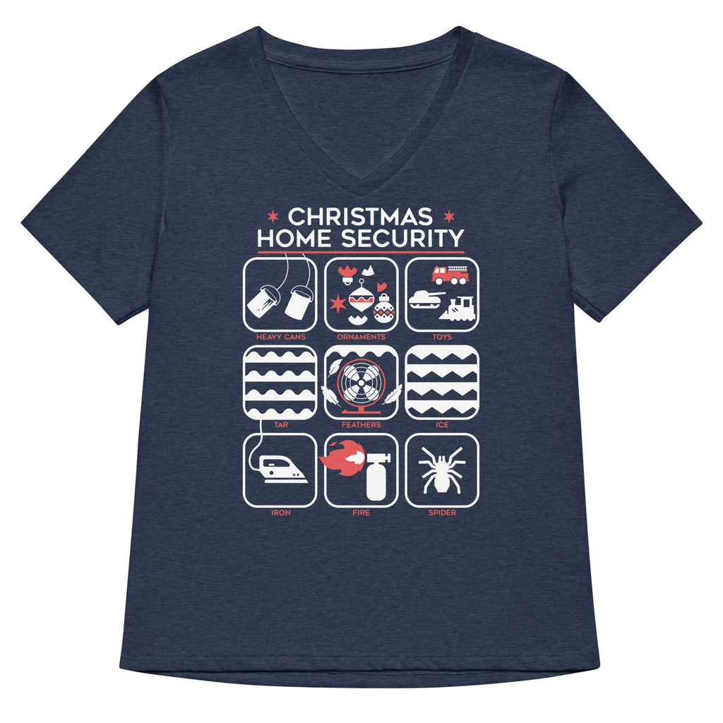 Christmas Home Security Women's V-Neck Tee