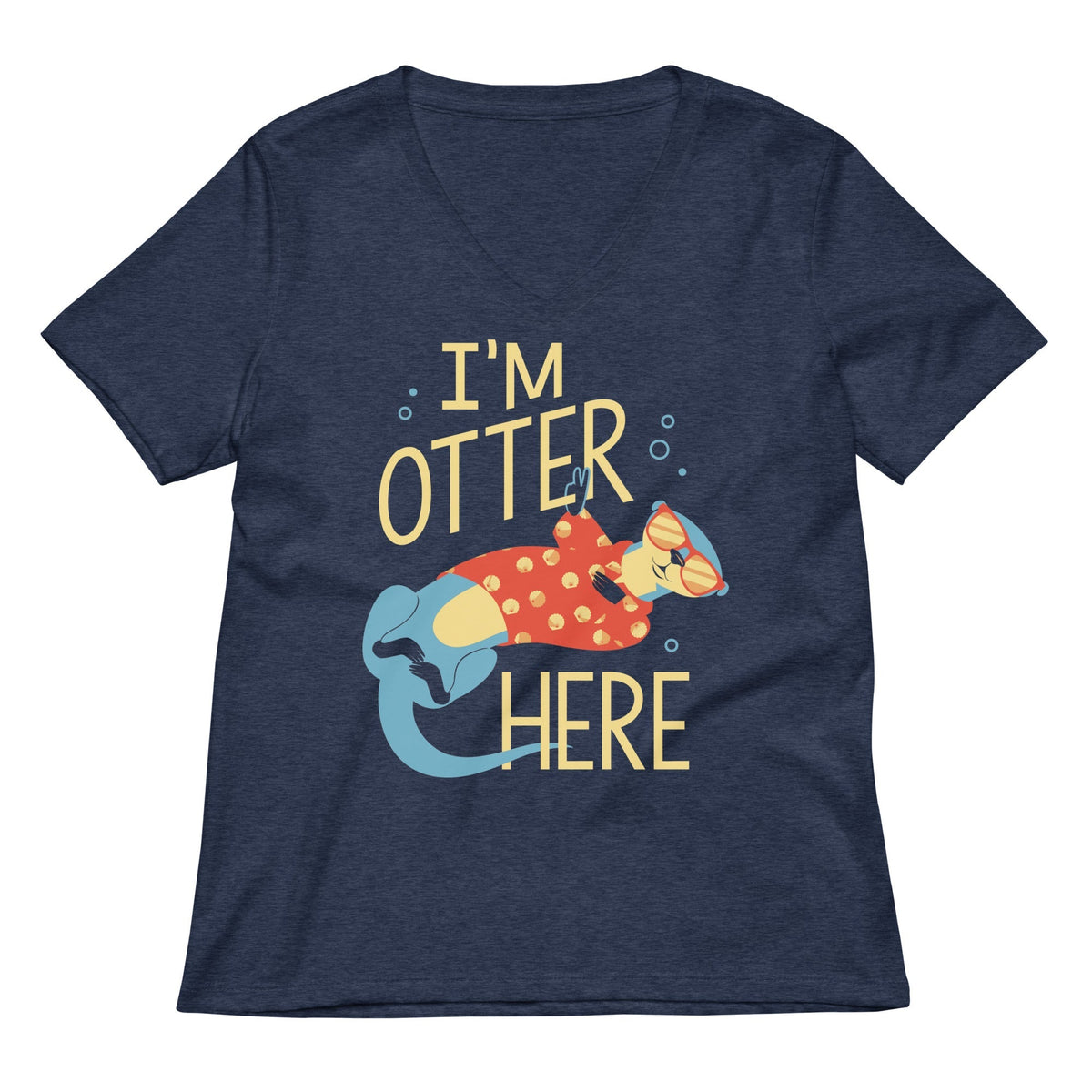 I'm Otter Here Women's V-Neck Tee