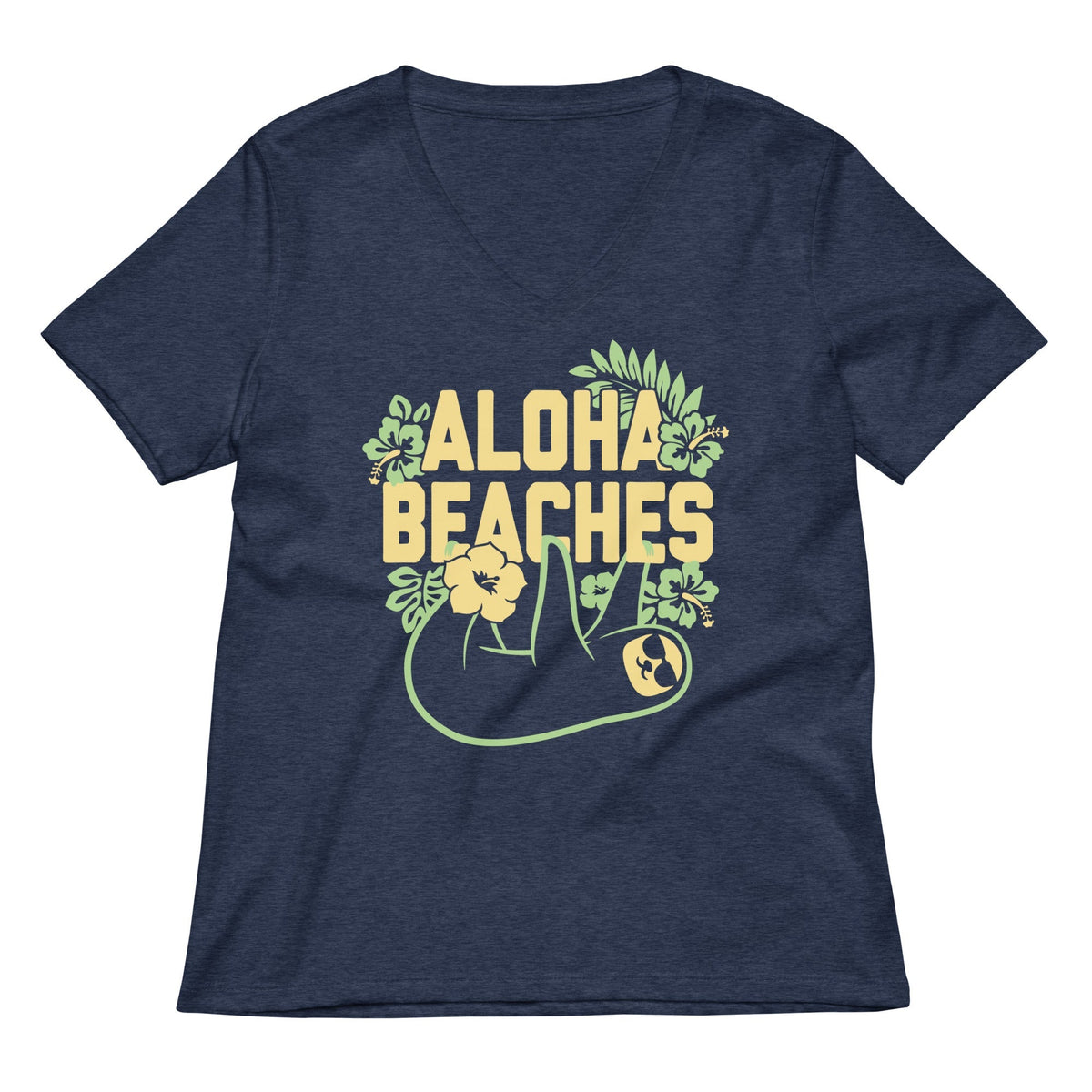 Aloha Beaches Women's V-Neck Tee