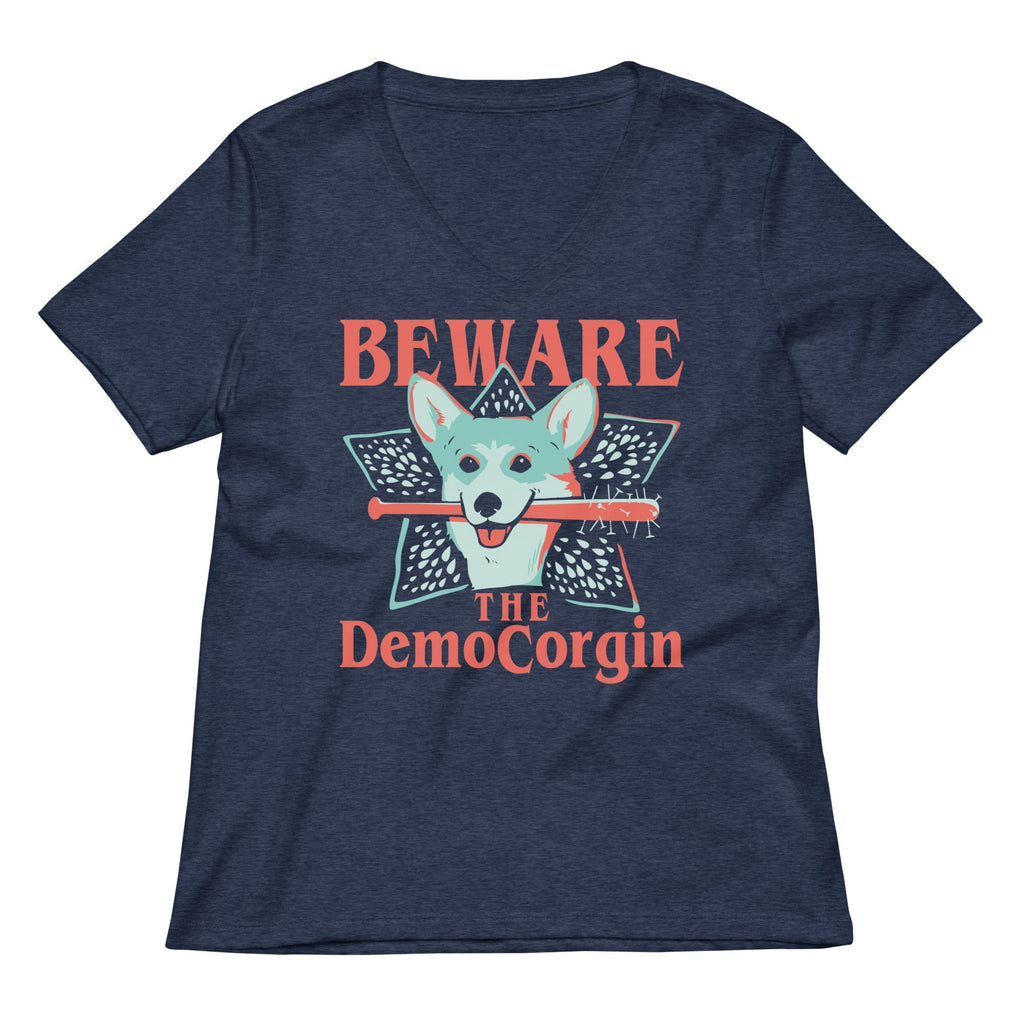 The DemoCorgin Women's V-Neck Tee