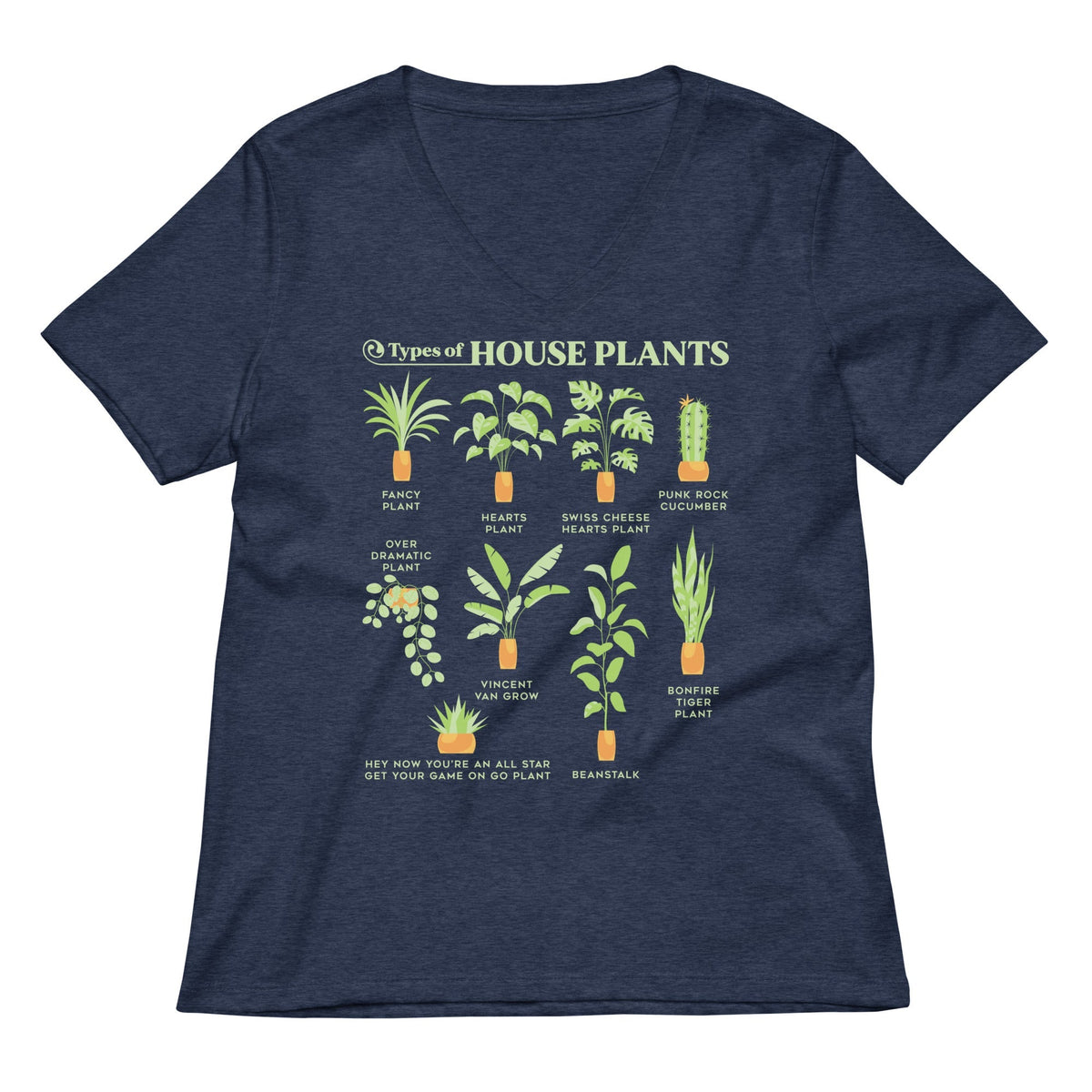 Types Of House Plants Women's V-Neck Tee