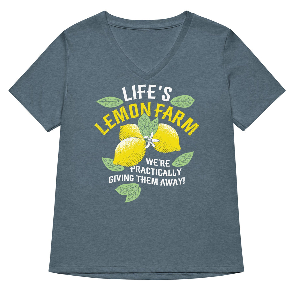 Life's Lemon Farm Women's V-Neck Tee