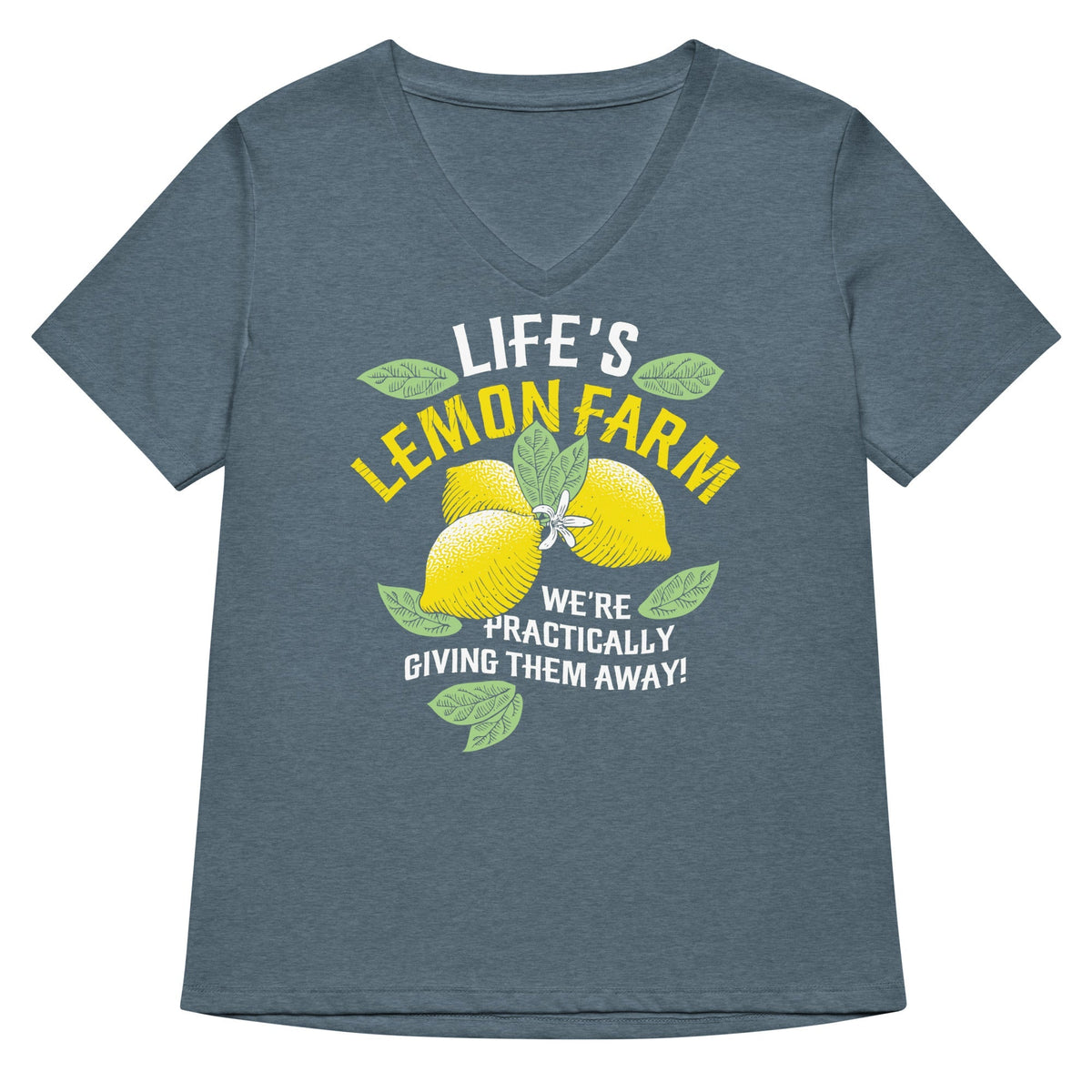 Life's Lemon Farm Women's V-Neck Tee