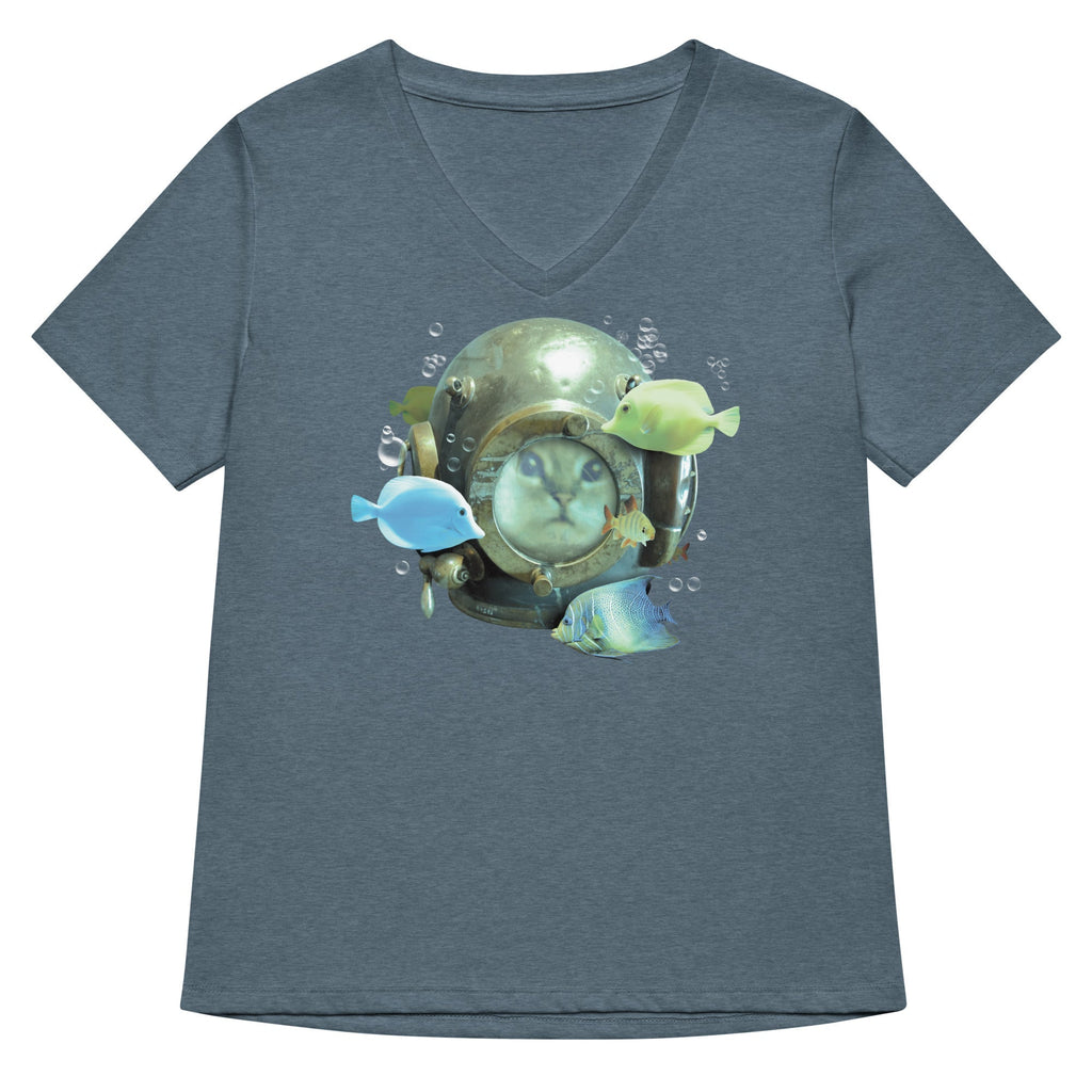 20,000 Purrrs Under The Sea Women's V-Neck Tee