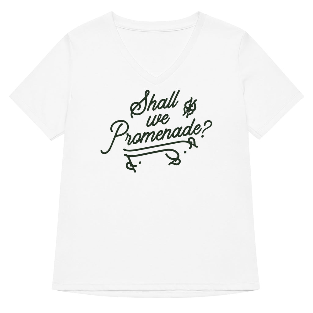 Shall We Promenade? Women's V-Neck Tee