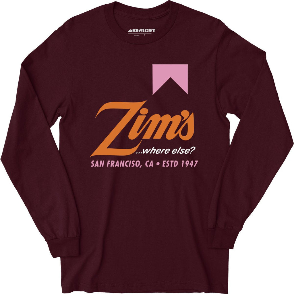 Zim's Hamburgers v3 - San Francisco, CA - Vintage Restaurant - Long Sleeve
